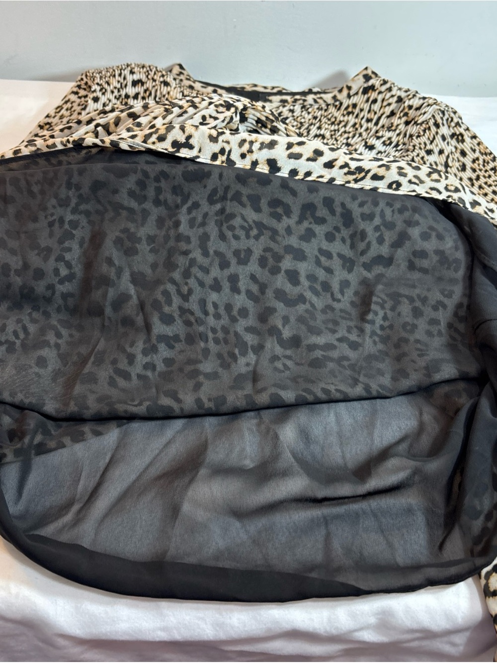 Banana Republic Leopard Print Long Sleeve Tiered Maxi Dress - Beige/Black 1211 - Picture 11 of 11
